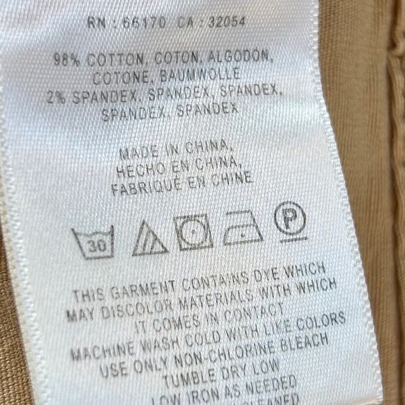 Pilcro Anthropologie Tan Cotton Mini Skirt Contrast Stitching Utility Style - Picture 6 of 6